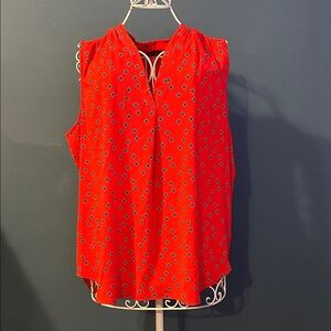 Vince Camuto Vibrant Orange Sleeveless Blouse